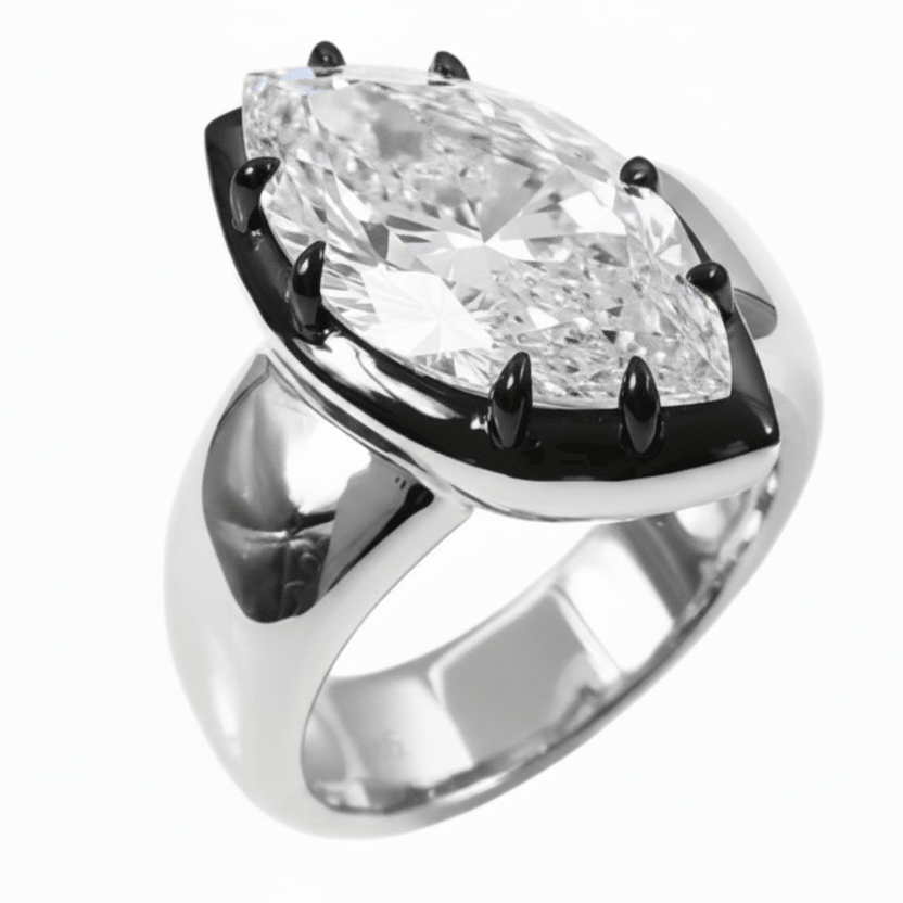 Marquise Brass Ring by Natkina