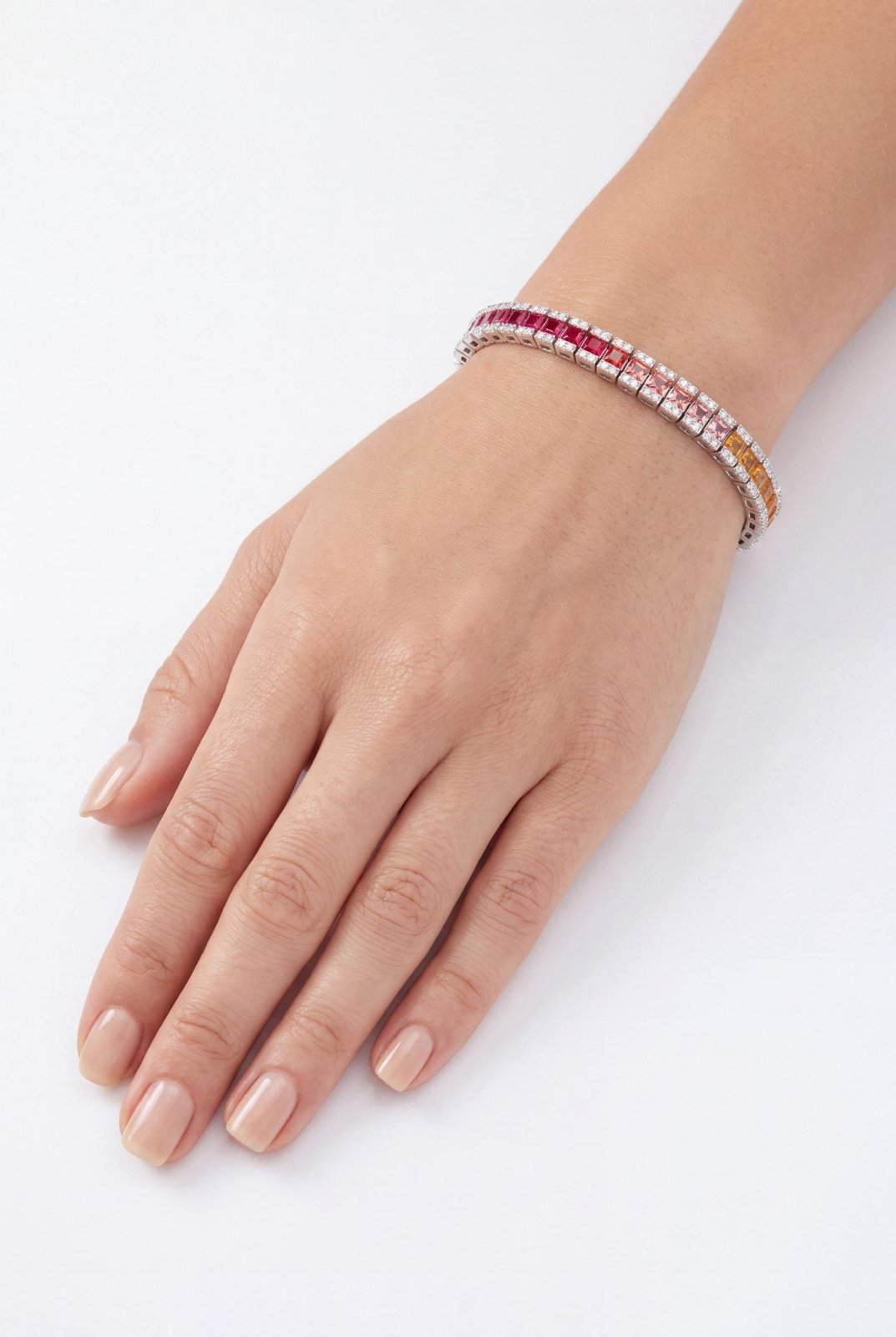 Multi Sapphire Tennis Bracelet by Natkina