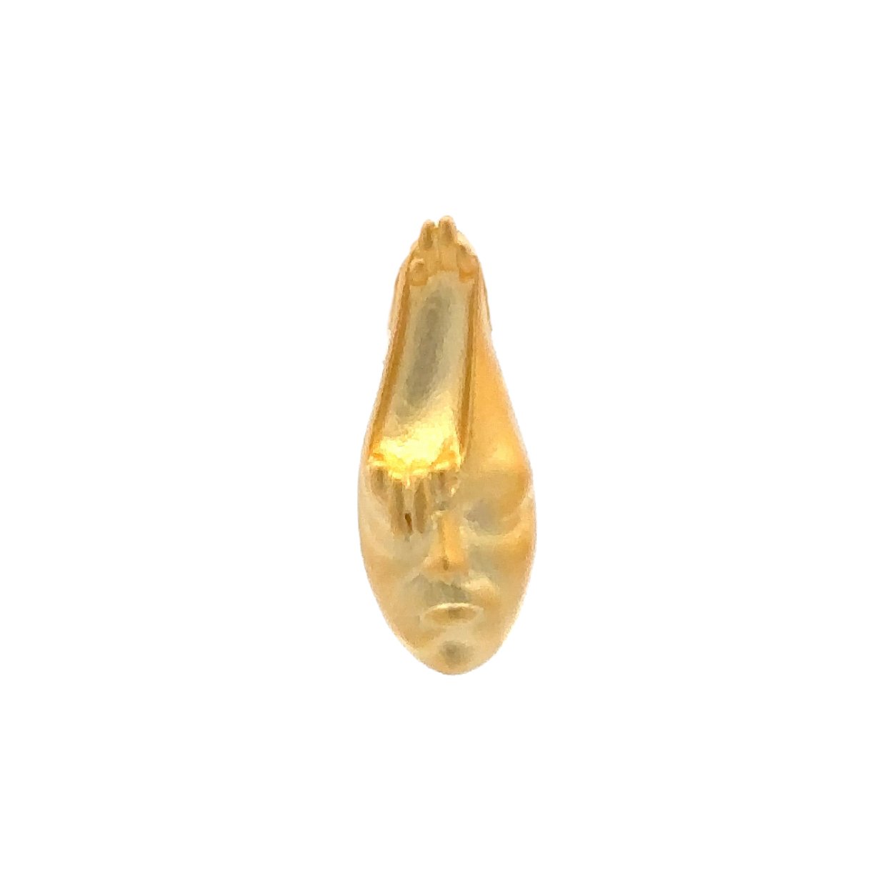 My Fight Mono Pearl Silver Stud Earrings Body Shape Collection by Natkina