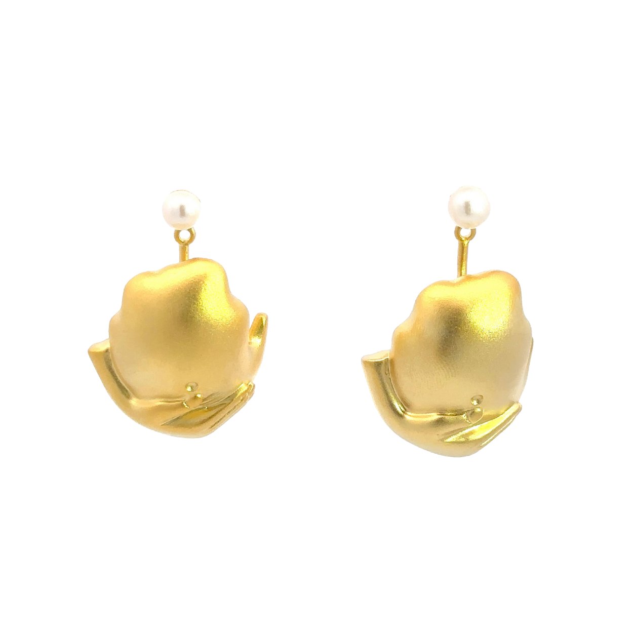 My journey Mono Pearl Silver Drop Earrings Body Shape Collection by Natkina