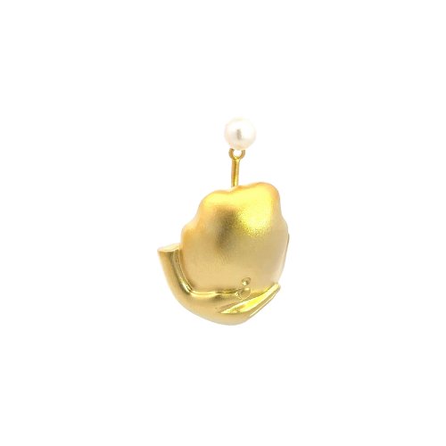 My journey Mono Pearl Silver Drop Earrings Body Shape Collection by Natkina