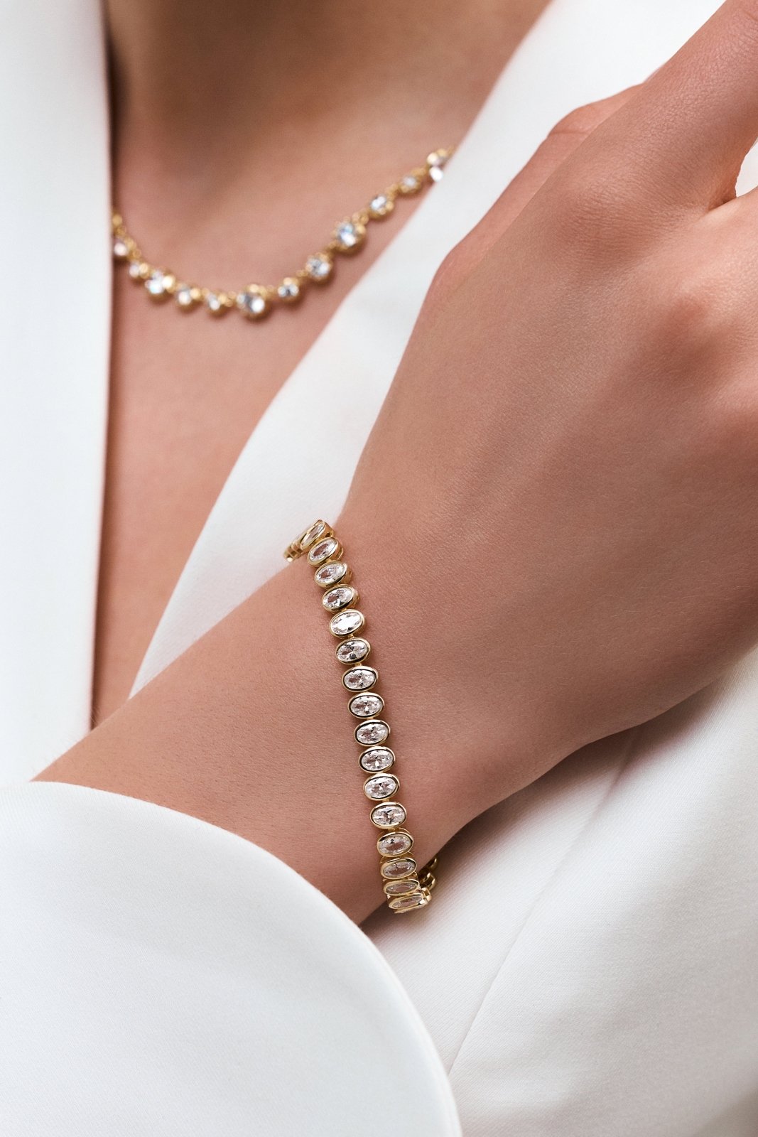 Oval Bezel Bracelet by Natkina