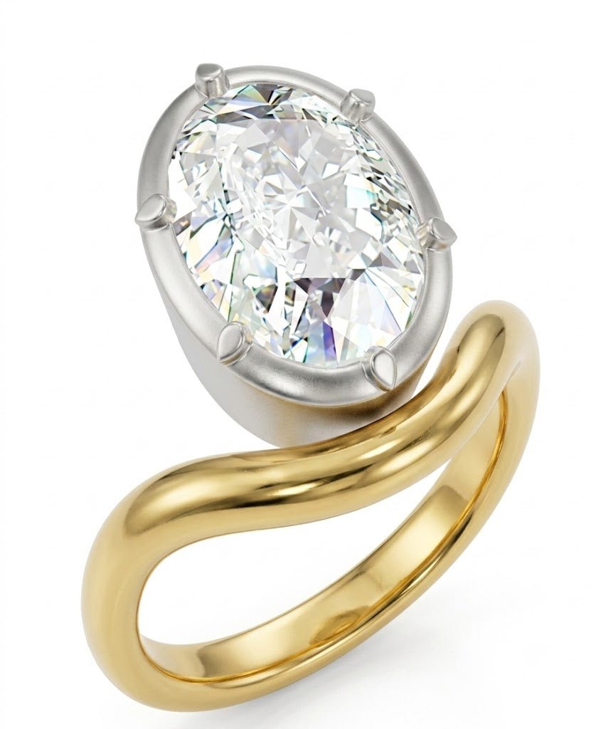 Oval Bypass Ring by Natkina