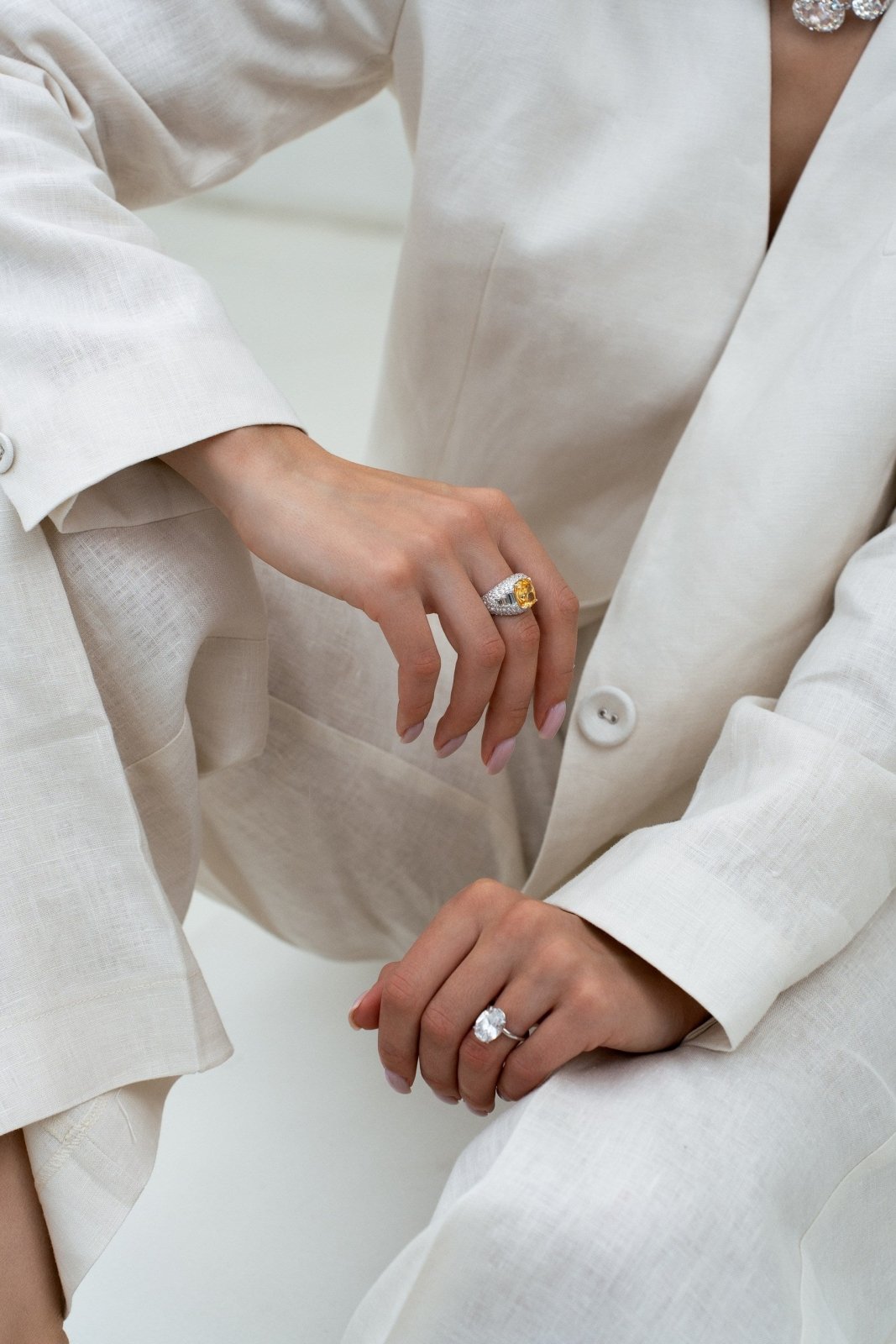 Oval Cut Silver Ring by Natkina