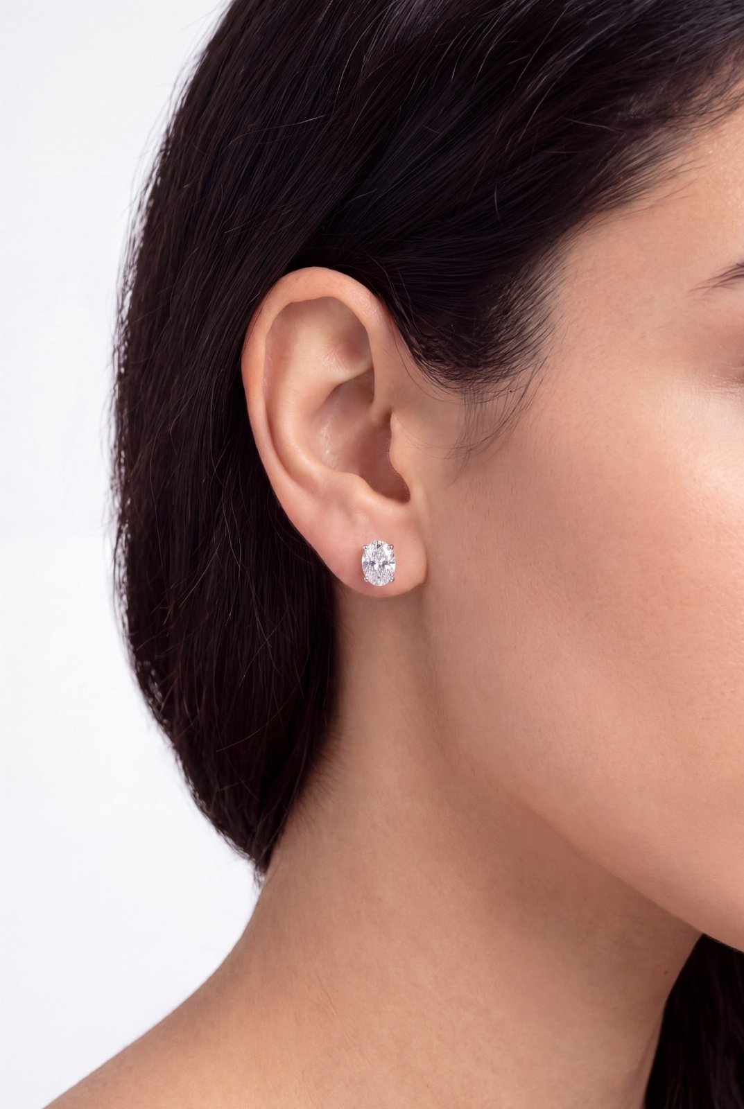 Oval Cut Studs by Natkina