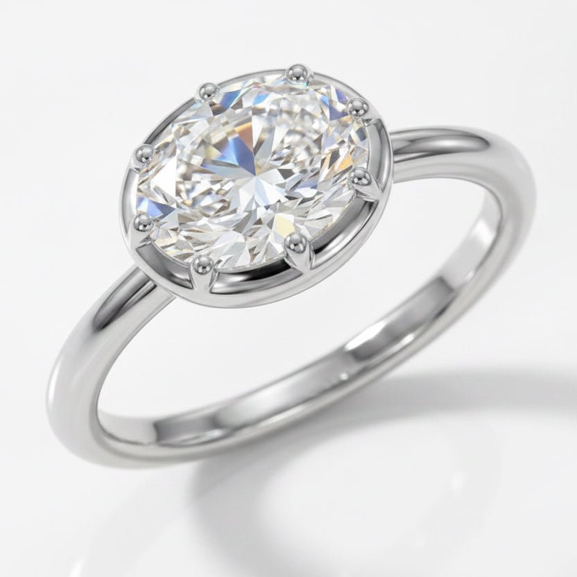 Oval Solitaire Ring by Natkina