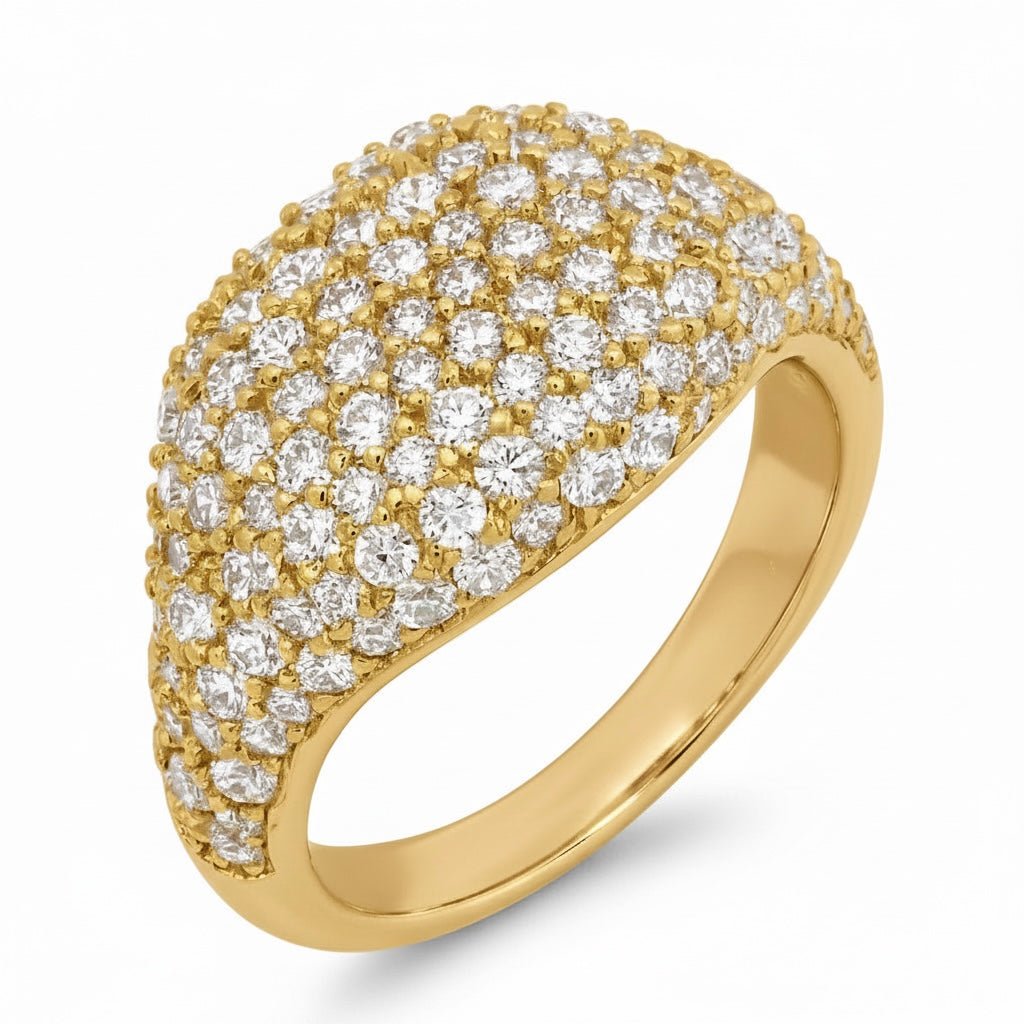 Pave Oval Pinky Ring by Natkina