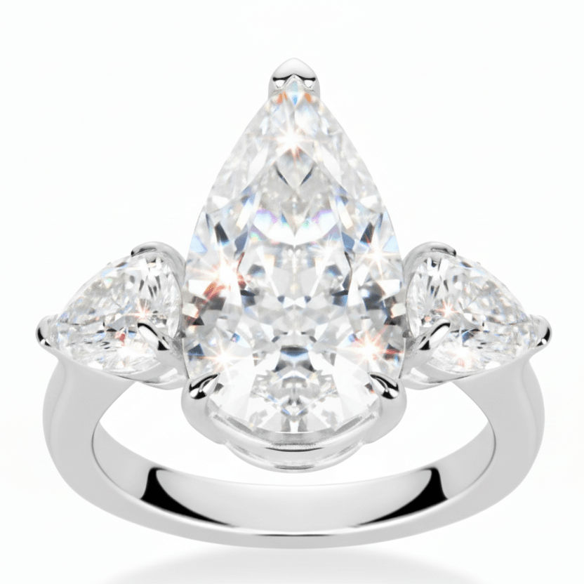 Pear of Perfection Small Silver Ring by Natkina