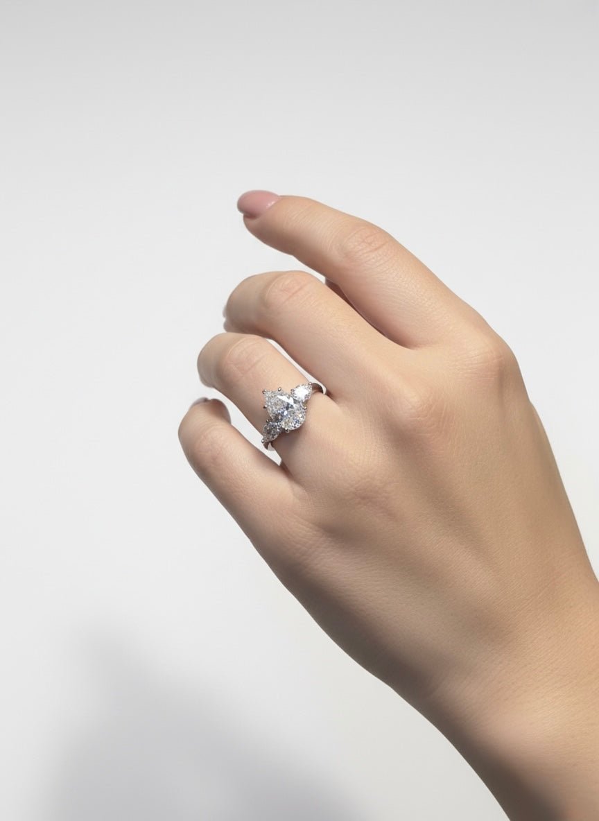 Pear of Perfection Small Silver Ring by Natkina