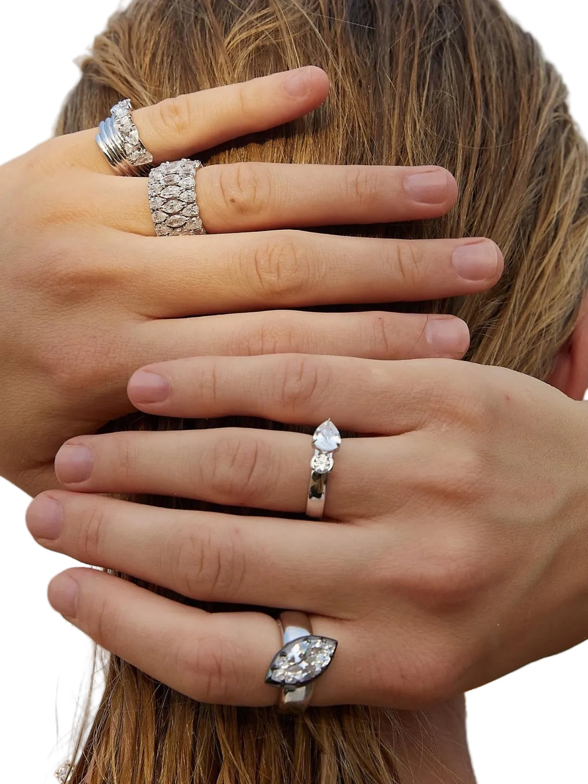 Pear-Round Duo Ring by Natkina