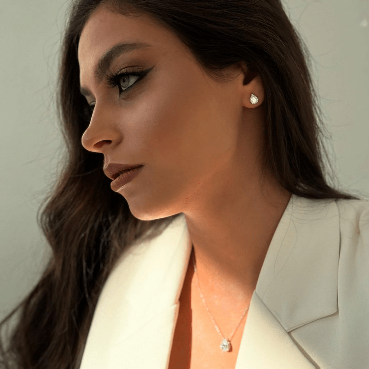 Pear Stud Earrings by Natkina