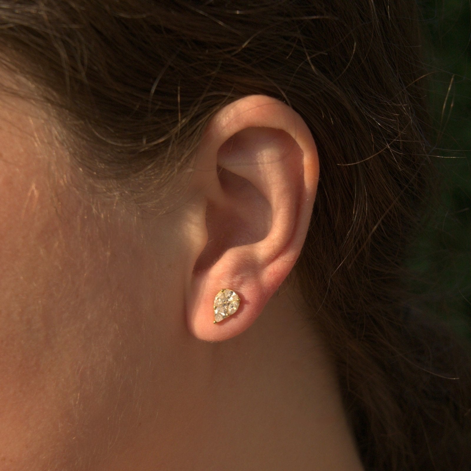 Pear Studs Earrings by Natkina