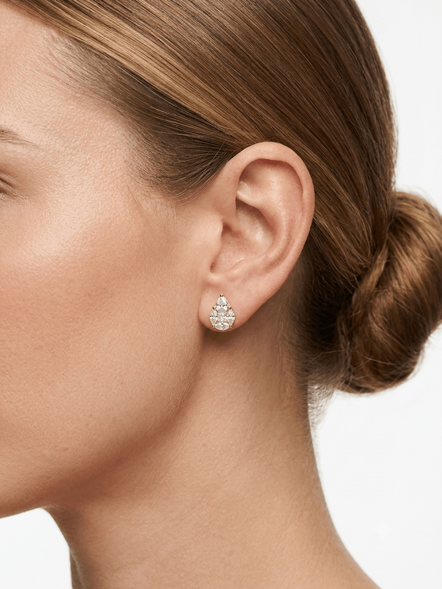 Pear Studs Earrings by Natkina