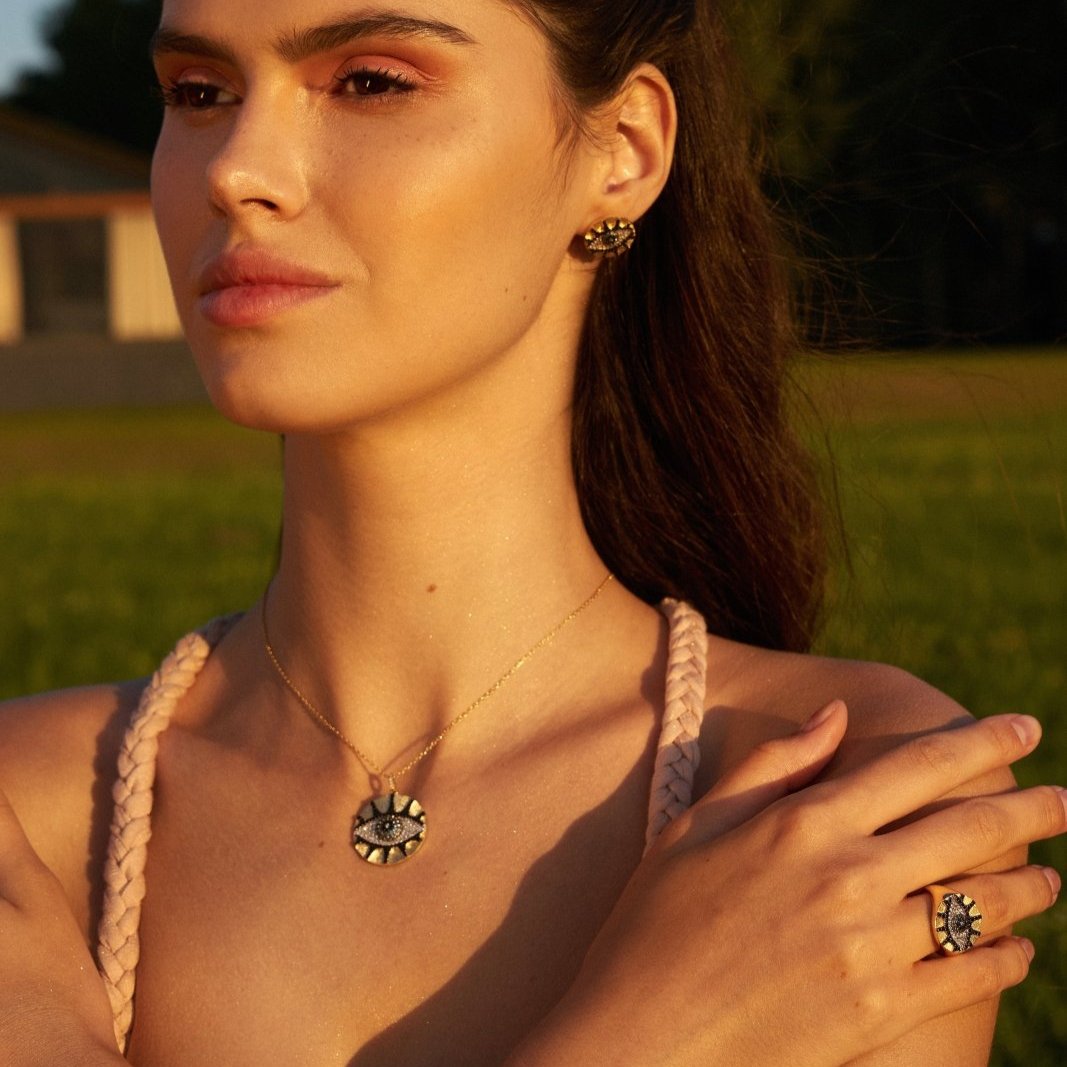 Radiant Guardian Pendant Evil Eye Collection by Natkina by Natkina