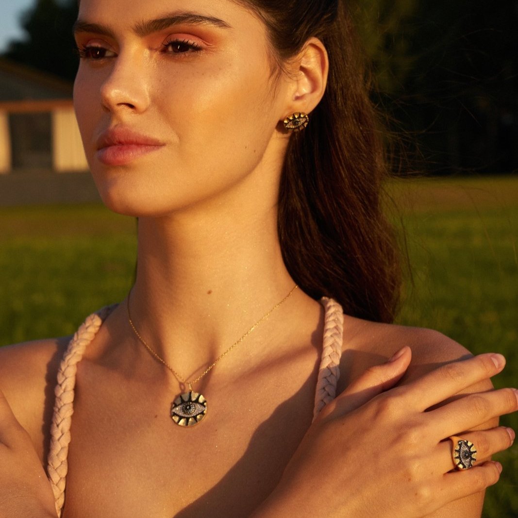 Radiant Guardian Ring The Evil Eye Collection by Natkina by Natkina
