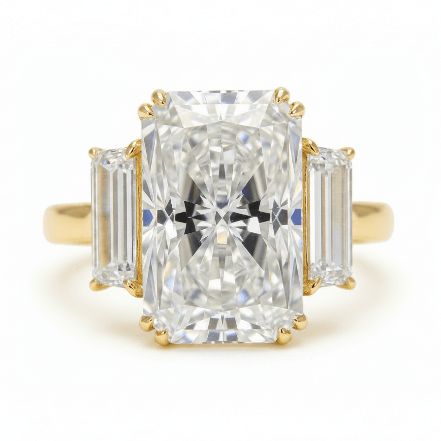 Radiant Three-Stone Ring by Natkina