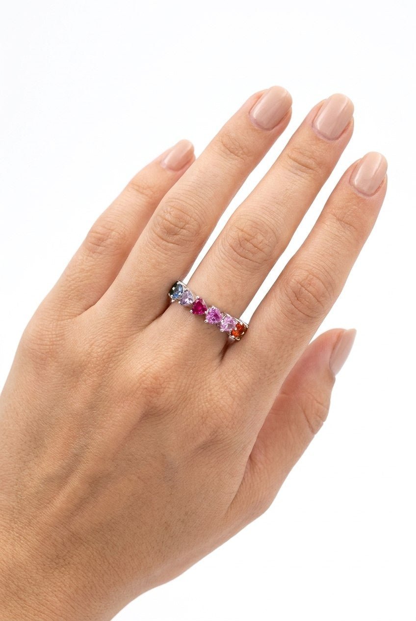 Rainbow Eternity Heart Band by Natkina