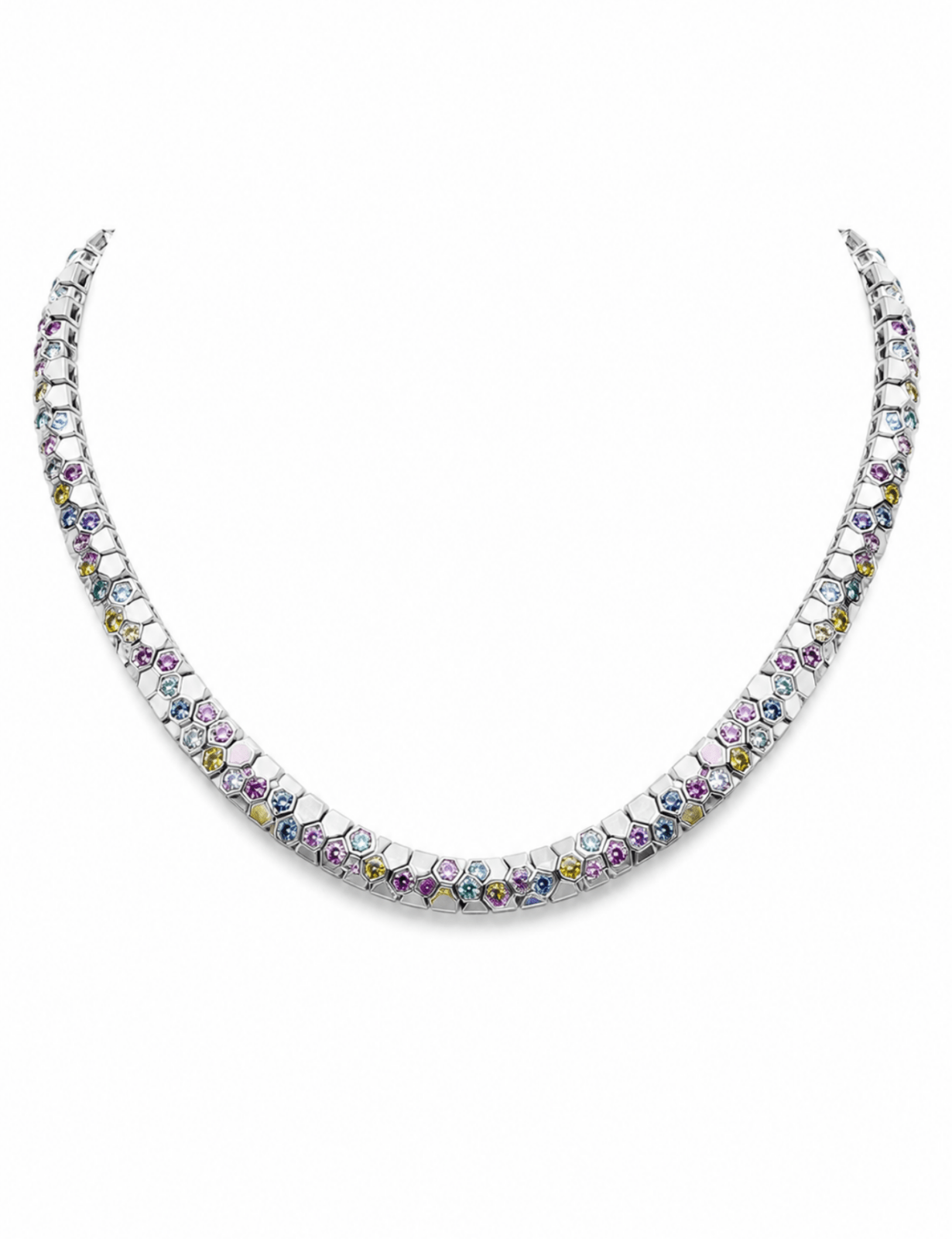 Rainbow Mosaic Necklace by Natkina