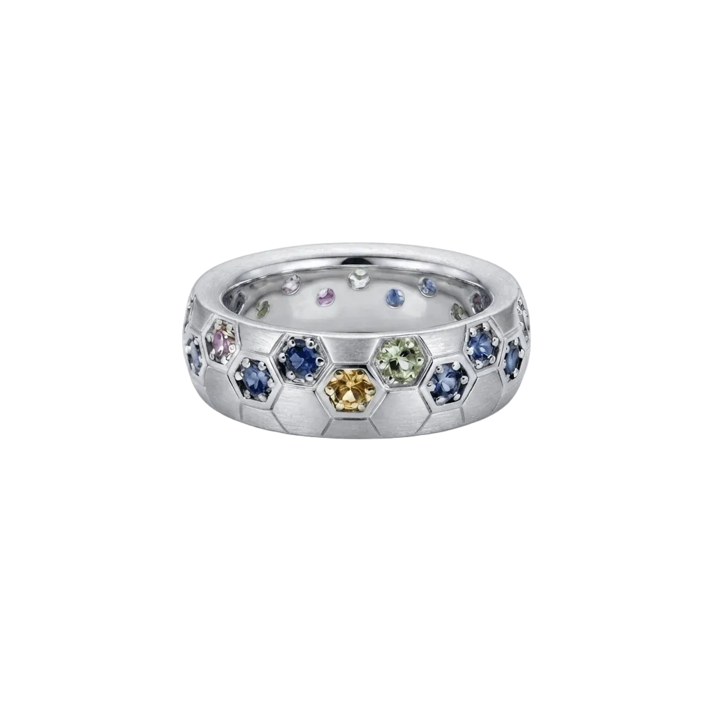 Rainbow Mosaic Ring by Natkina