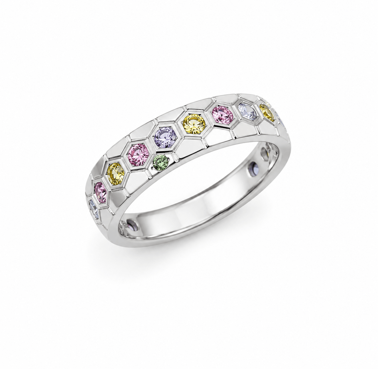 Rainbow Mosaic Ring by Natkina