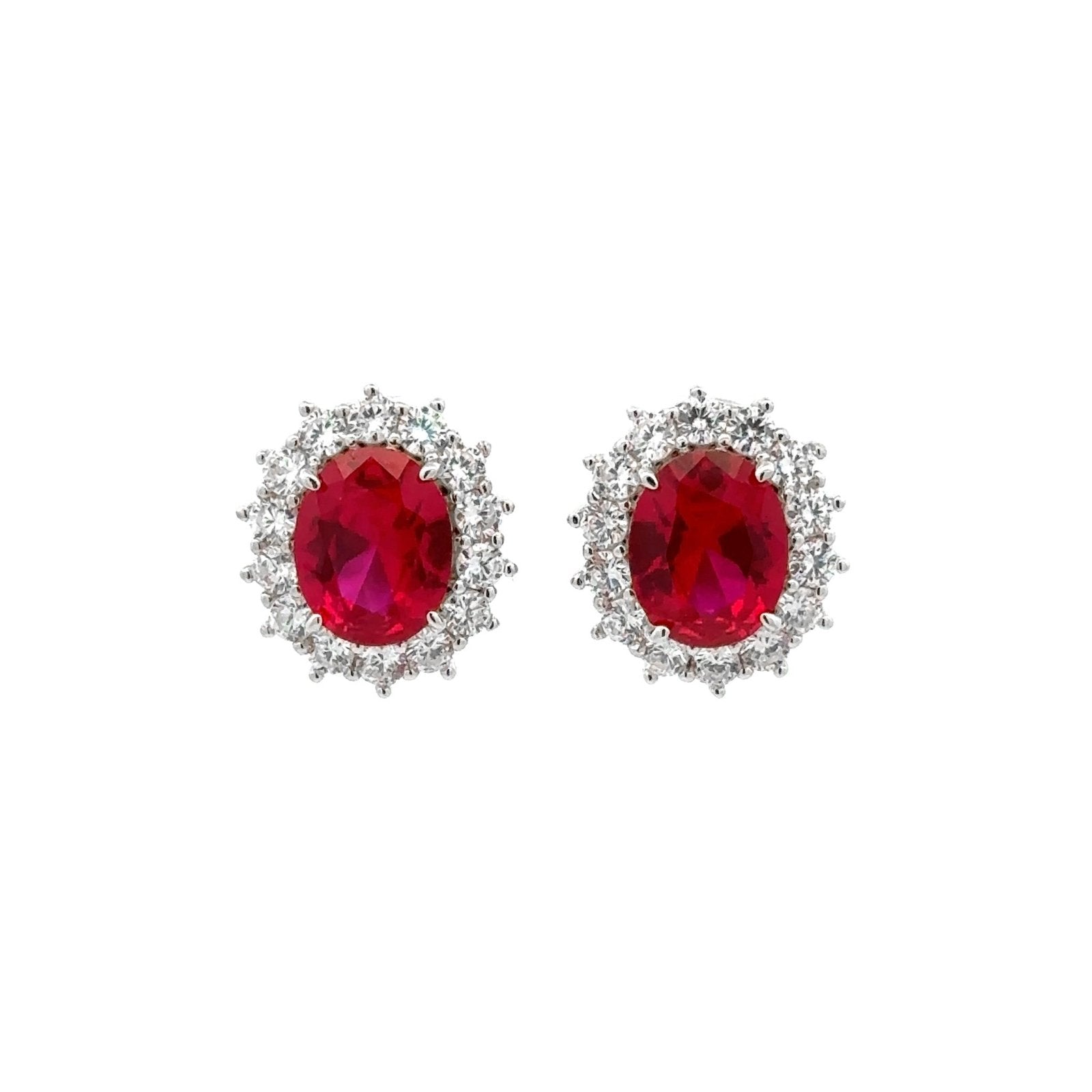 Raspberry Silver Stud Earrings by Natkina