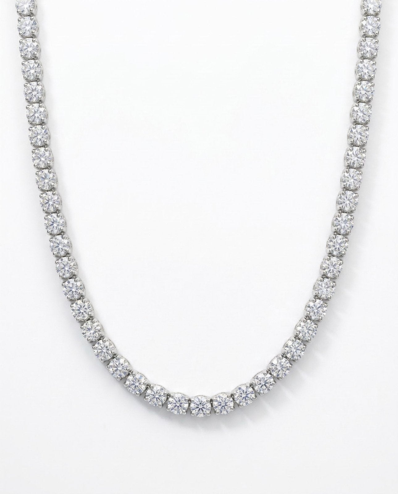 Real Diamond Round Classic Necklace by Natkina