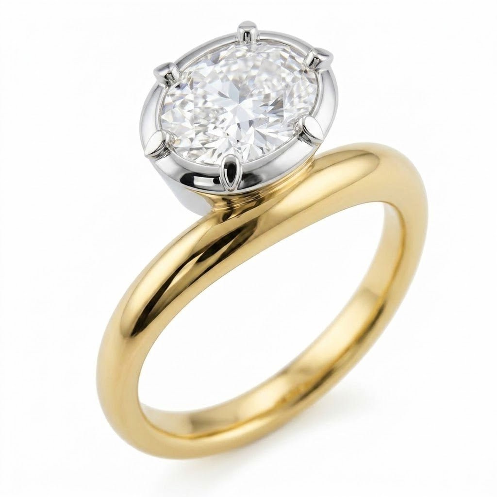 Round Cut Classic Brass Ring by Natkina