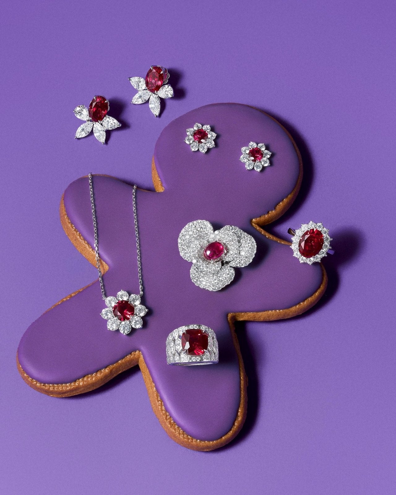 Ruby Silver Necklace by Natkina