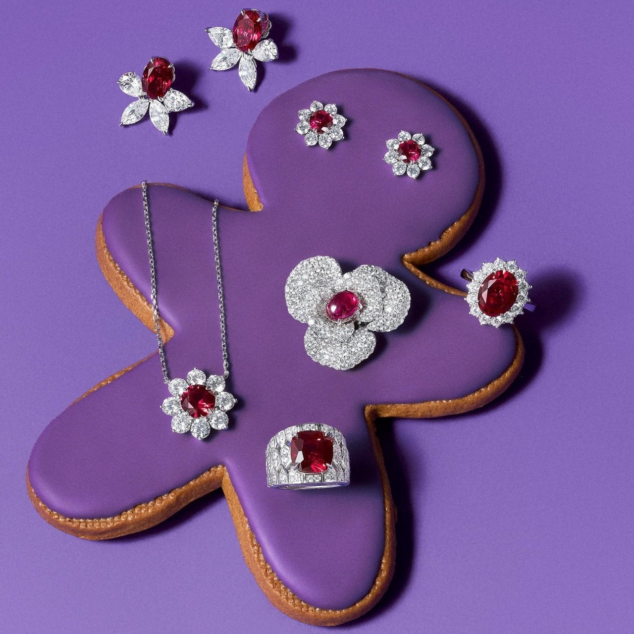 Ruby Silver Necklace by Natkina