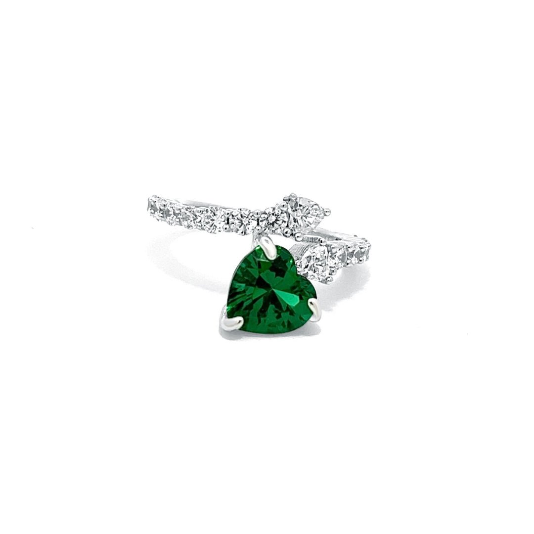 Serpentine Heart Silver Ring by Natkina