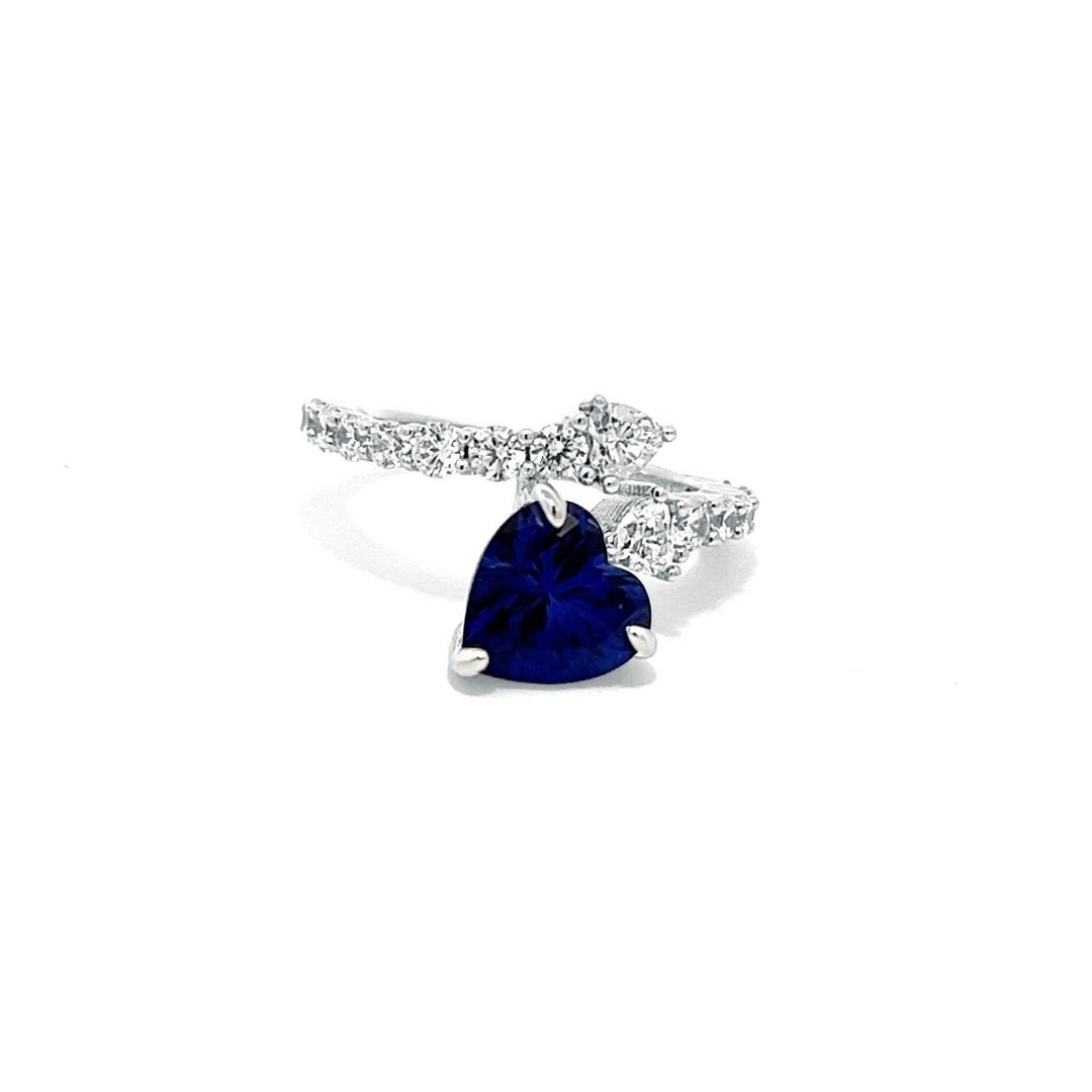 Serpentine Heart Silver Ring by Natkina