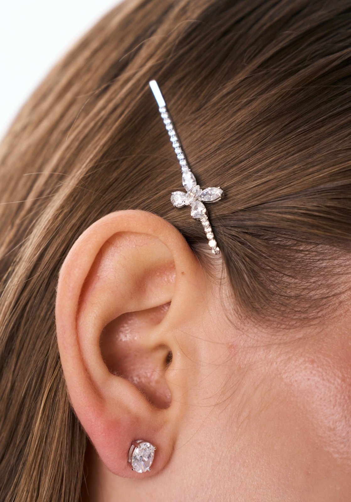 Silver Butterfly Hair Clip by Natkina