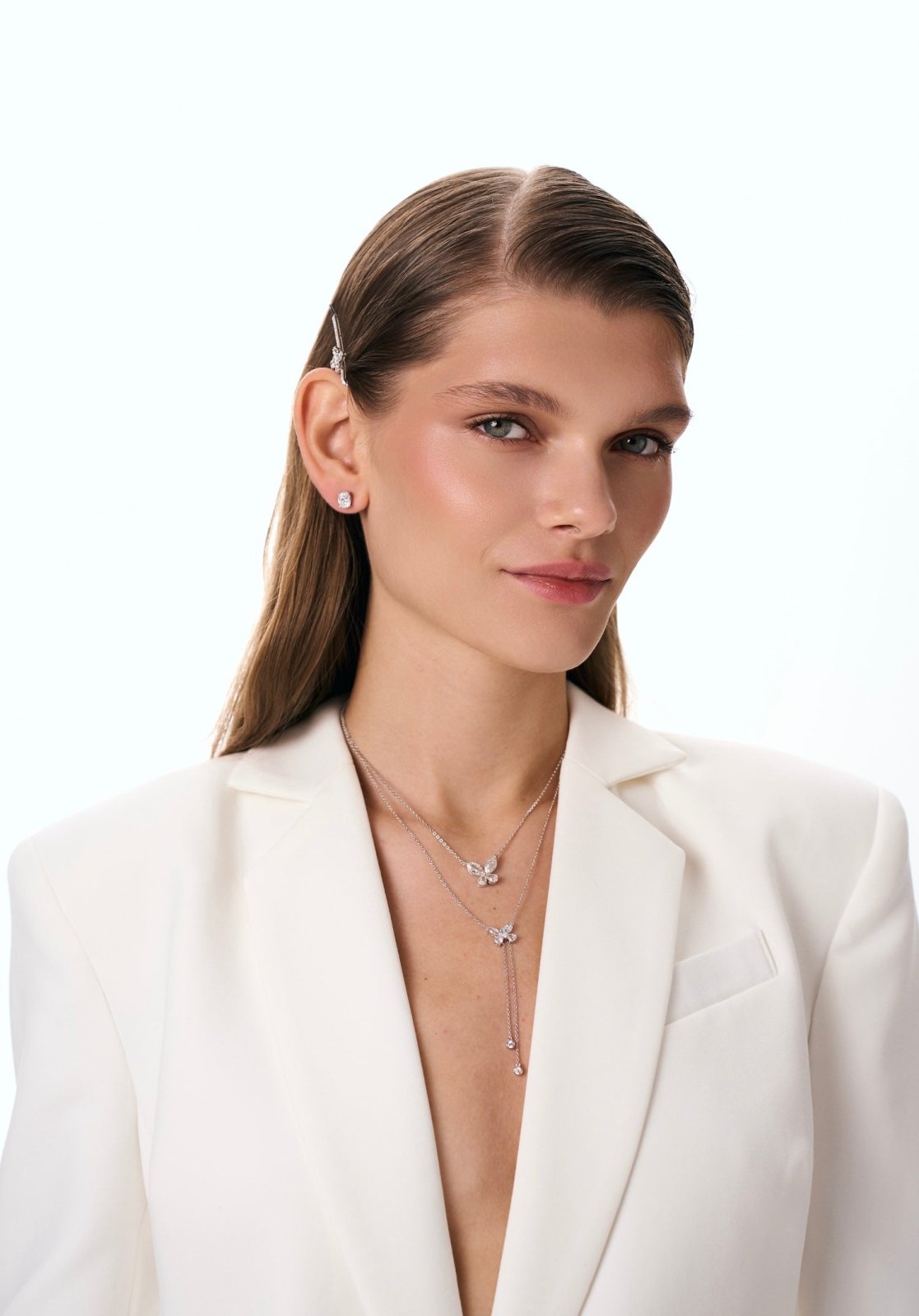 Silver Butterfly Necklace by Natkina