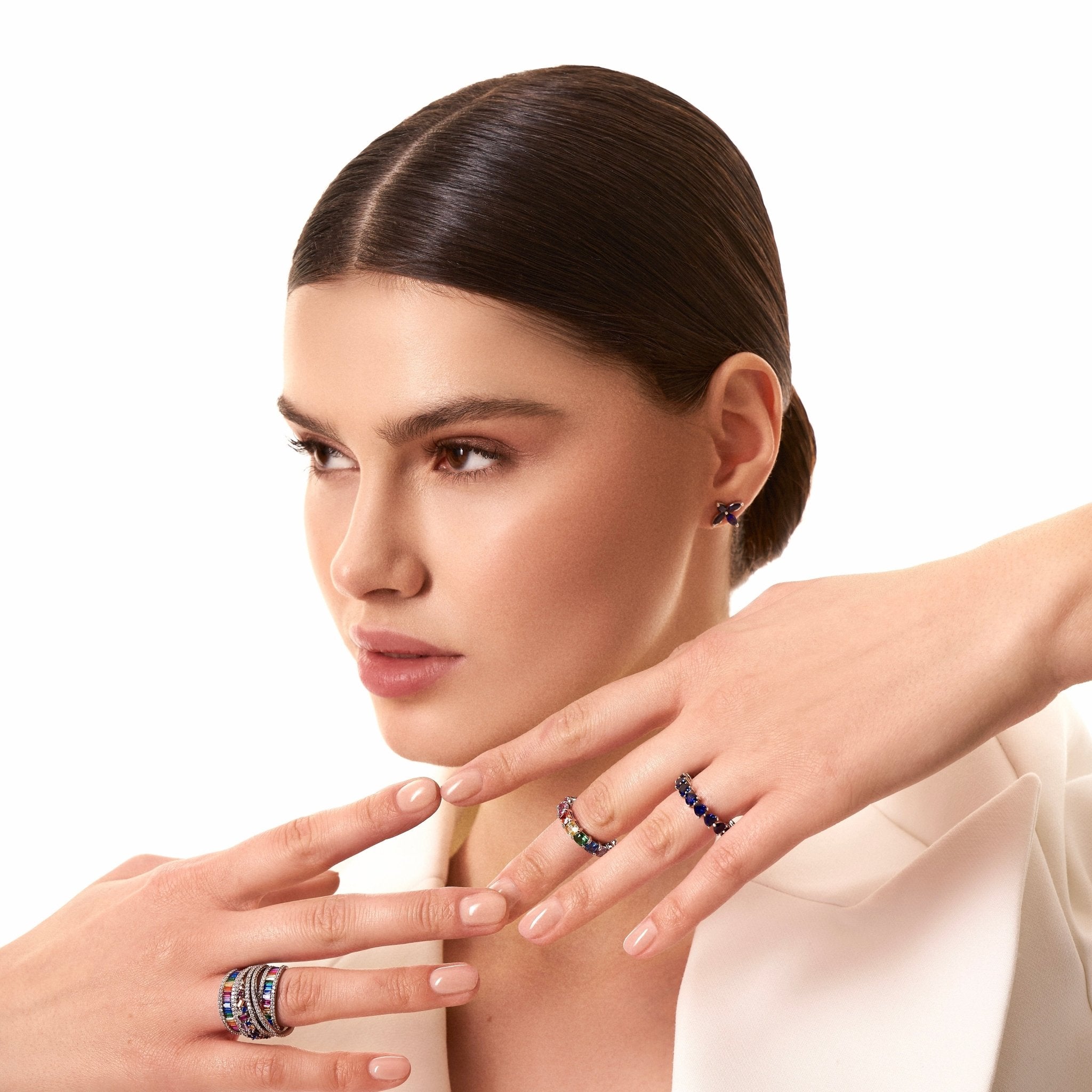 Silver Infinity Diamond Alternative Band by Natkina