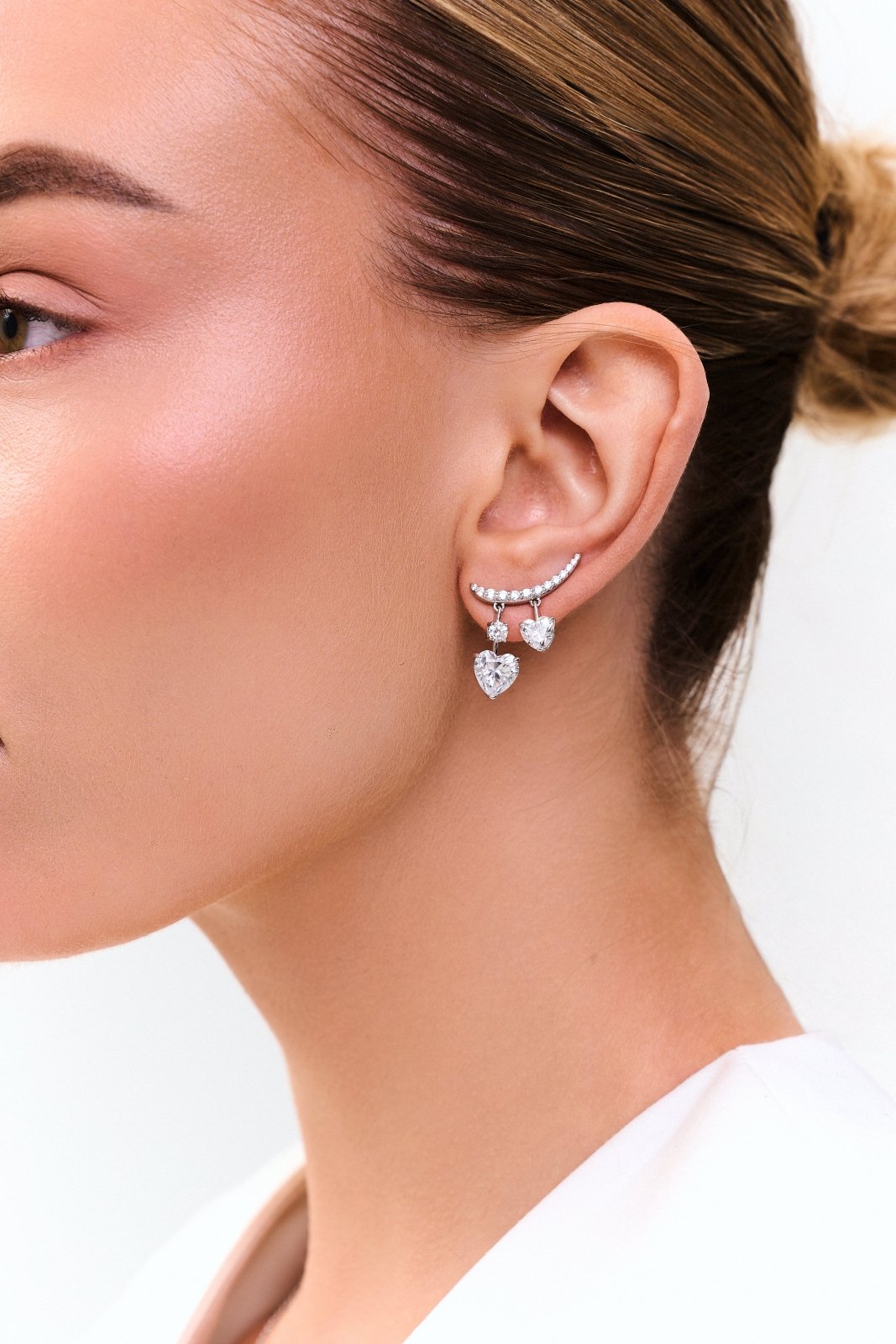 Silver Love Flow Earrings by Natkina