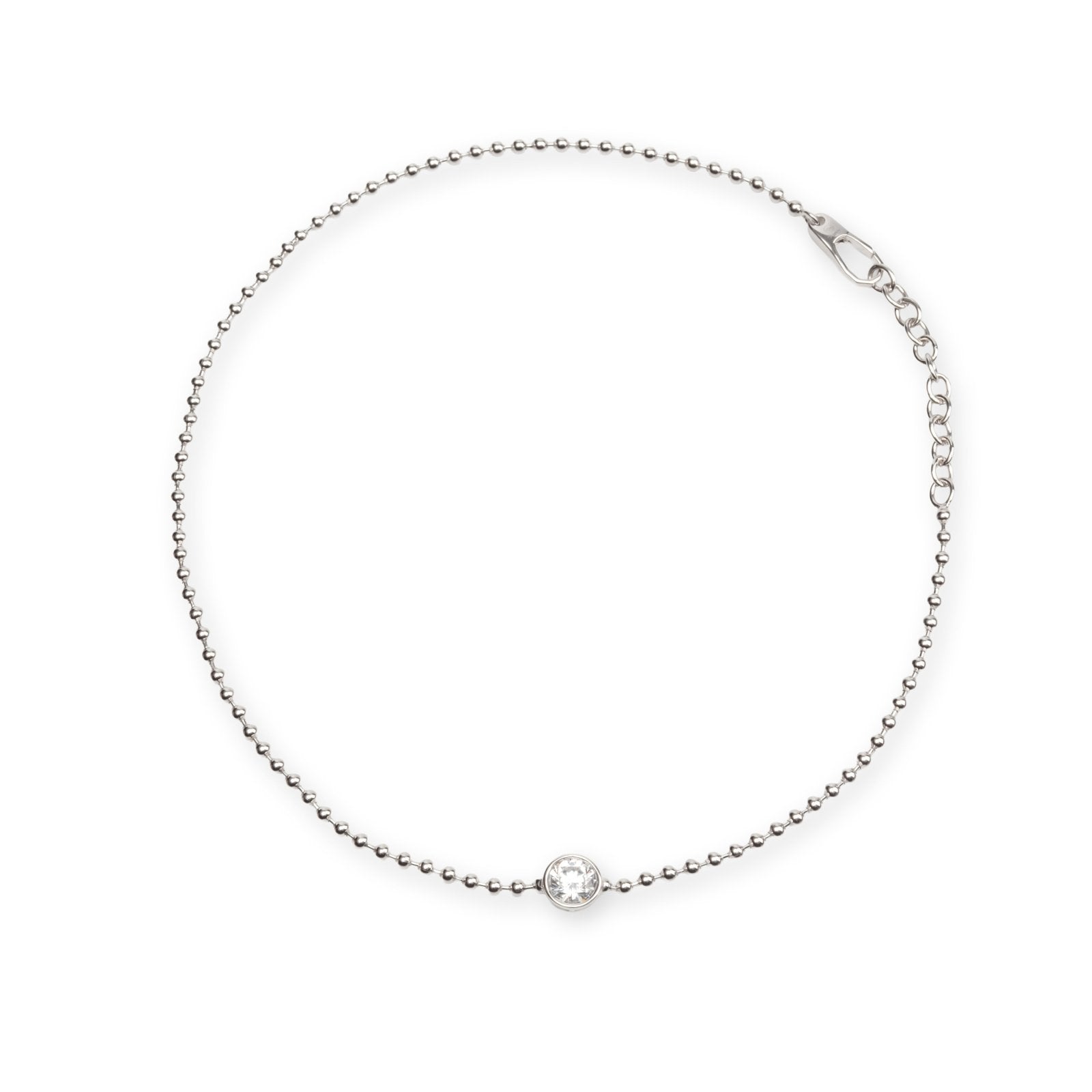 Silver Luminous Circle Necklace by Natkina