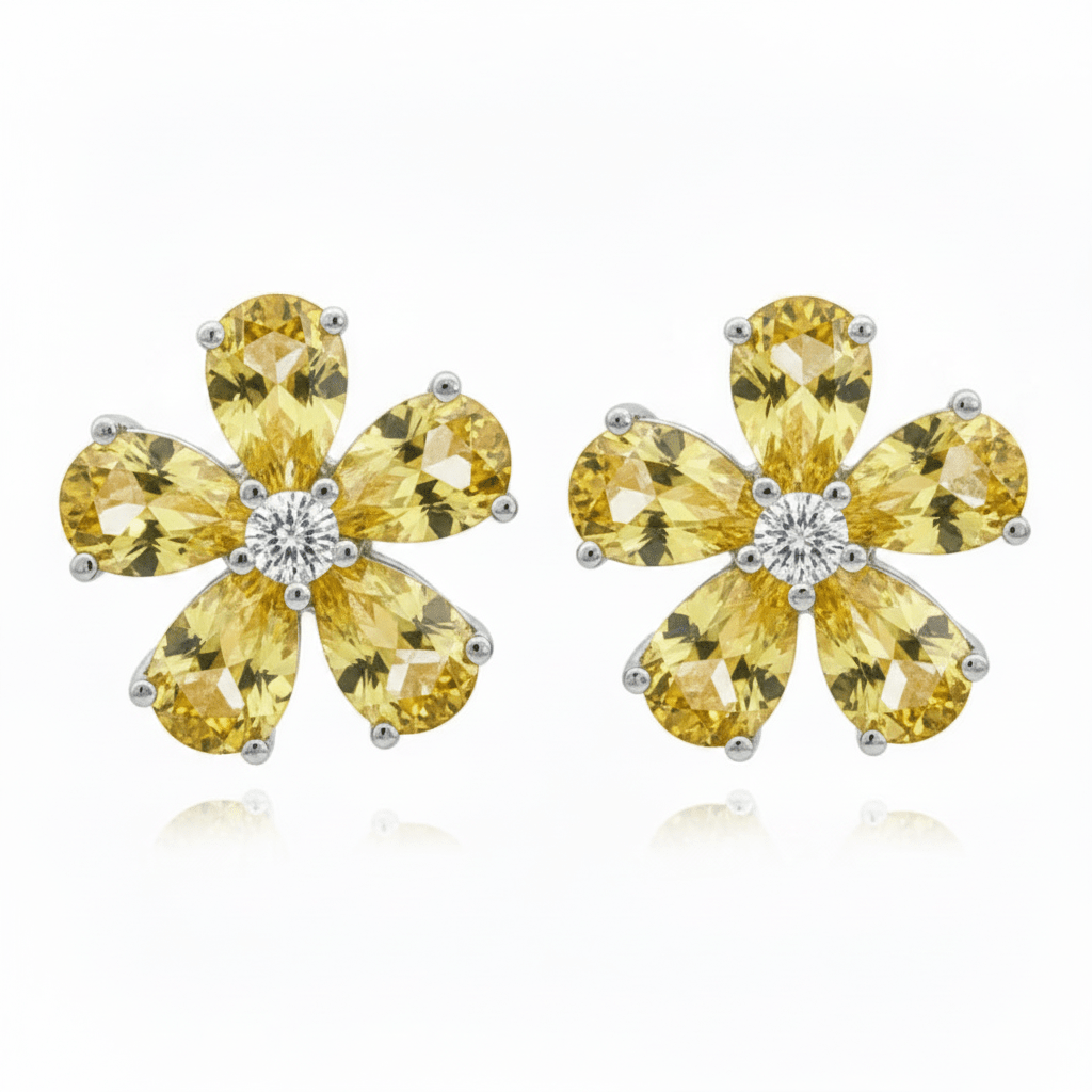 SMALL BLOOMING PETAL STUDS by Natkina