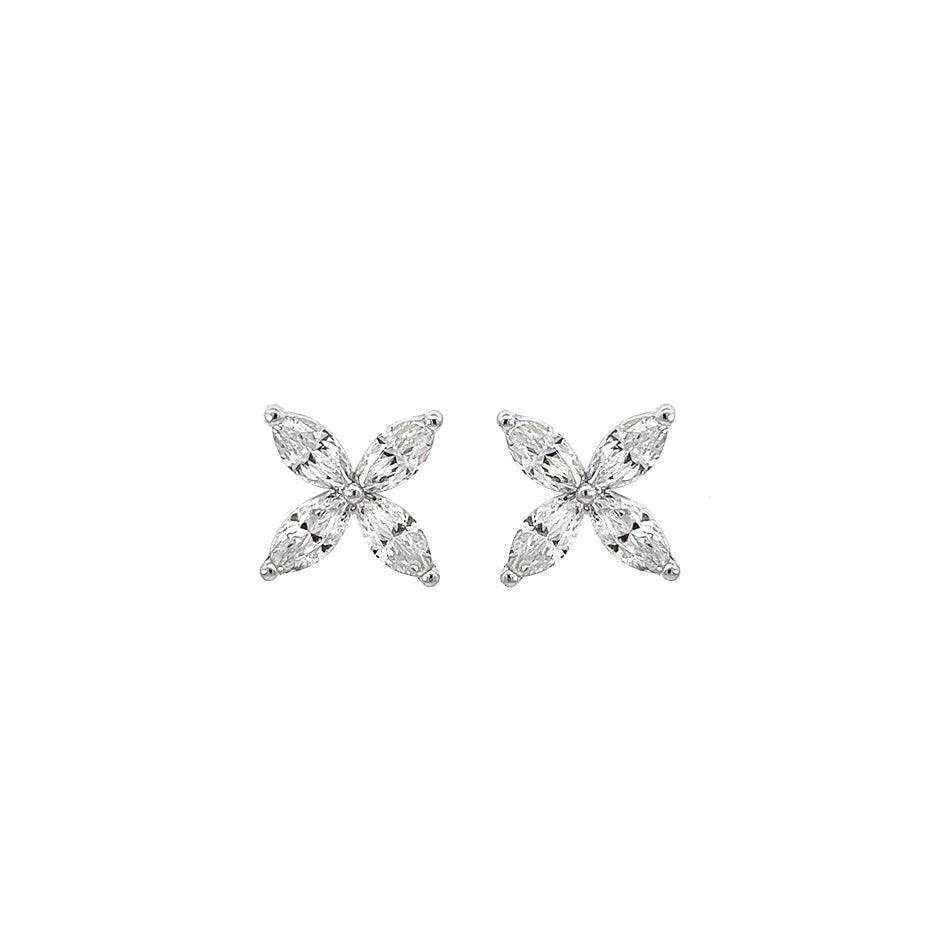 Small Flower Silver Studs by Natkina