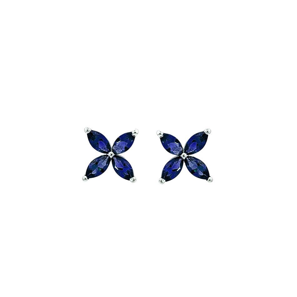 Small Flower Silver Studs by Natkina