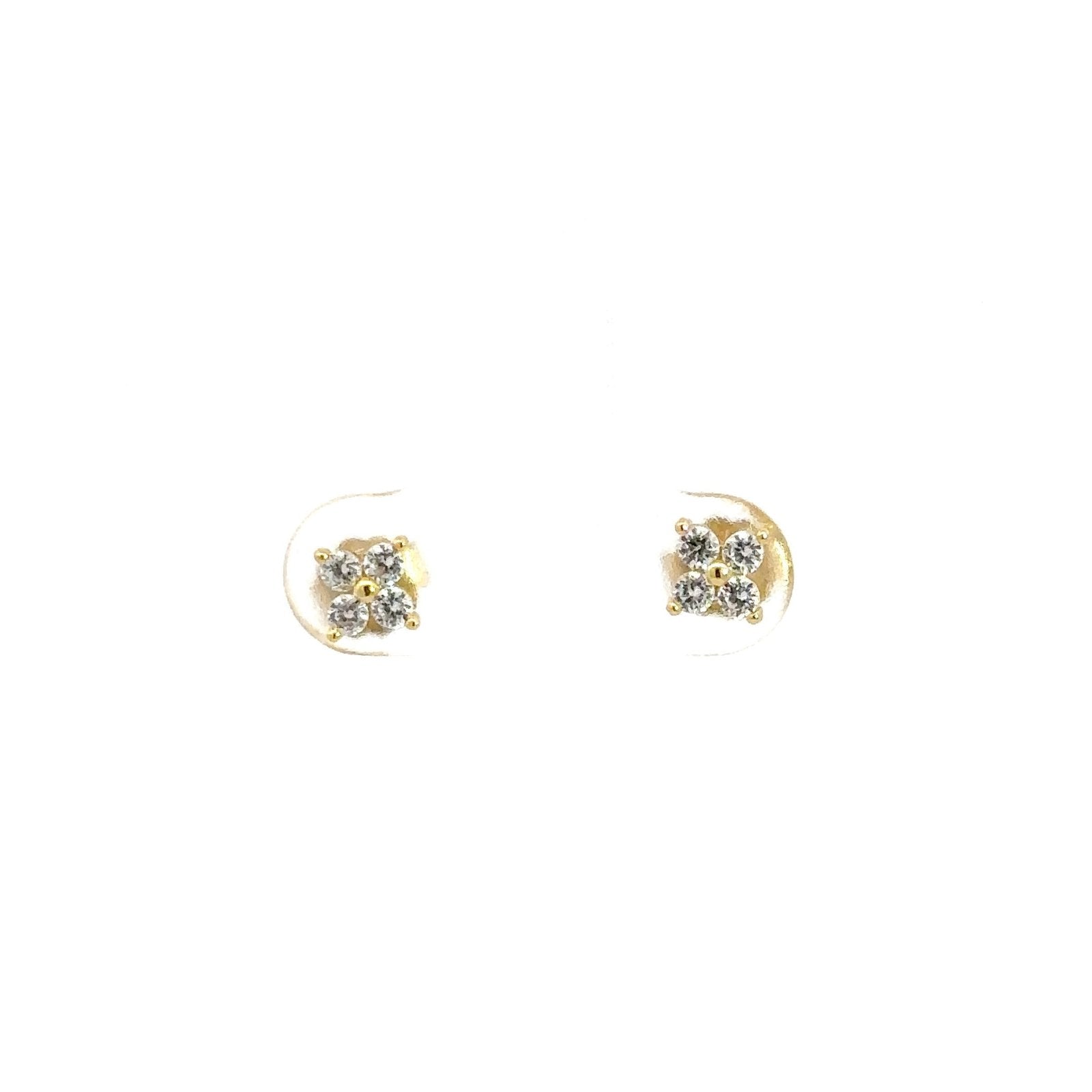 Small Flowers Stud Silver Earrings by Natkina