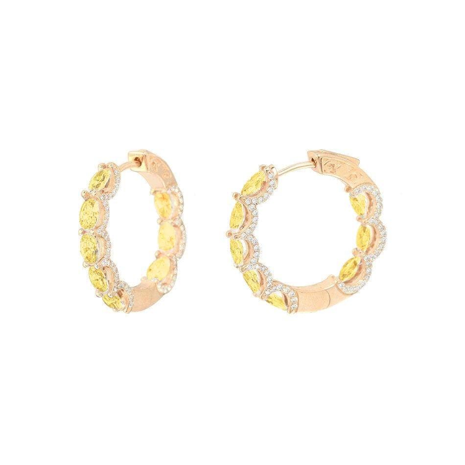 Small Silver Hoop Earring Diamond Imitation by Natkina