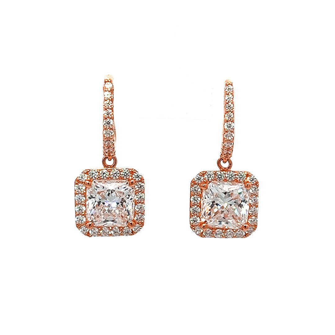 Square Silver Leverback Earrings by Natkina