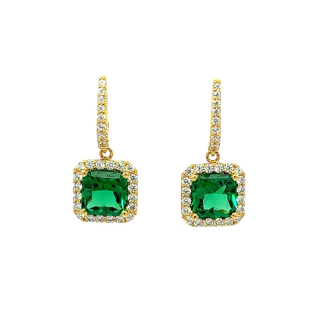 Square Silver Leverback Earrings by Natkina