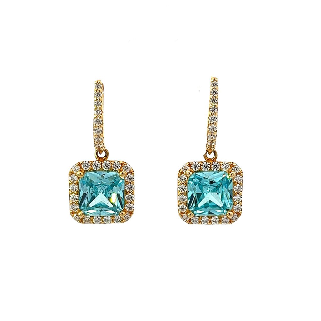 Square Silver Leverback Earrings by Natkina