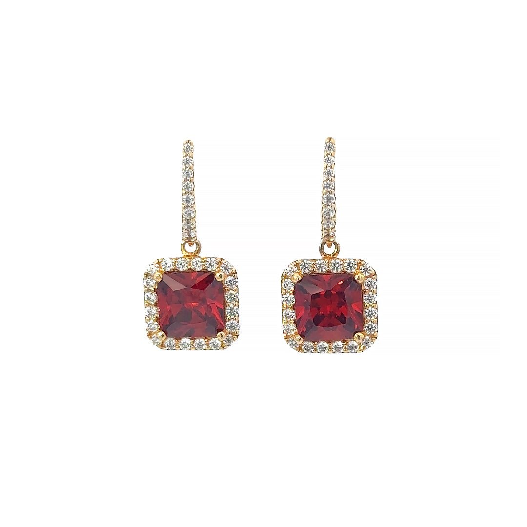 Square Silver Leverback Earrings by Natkina