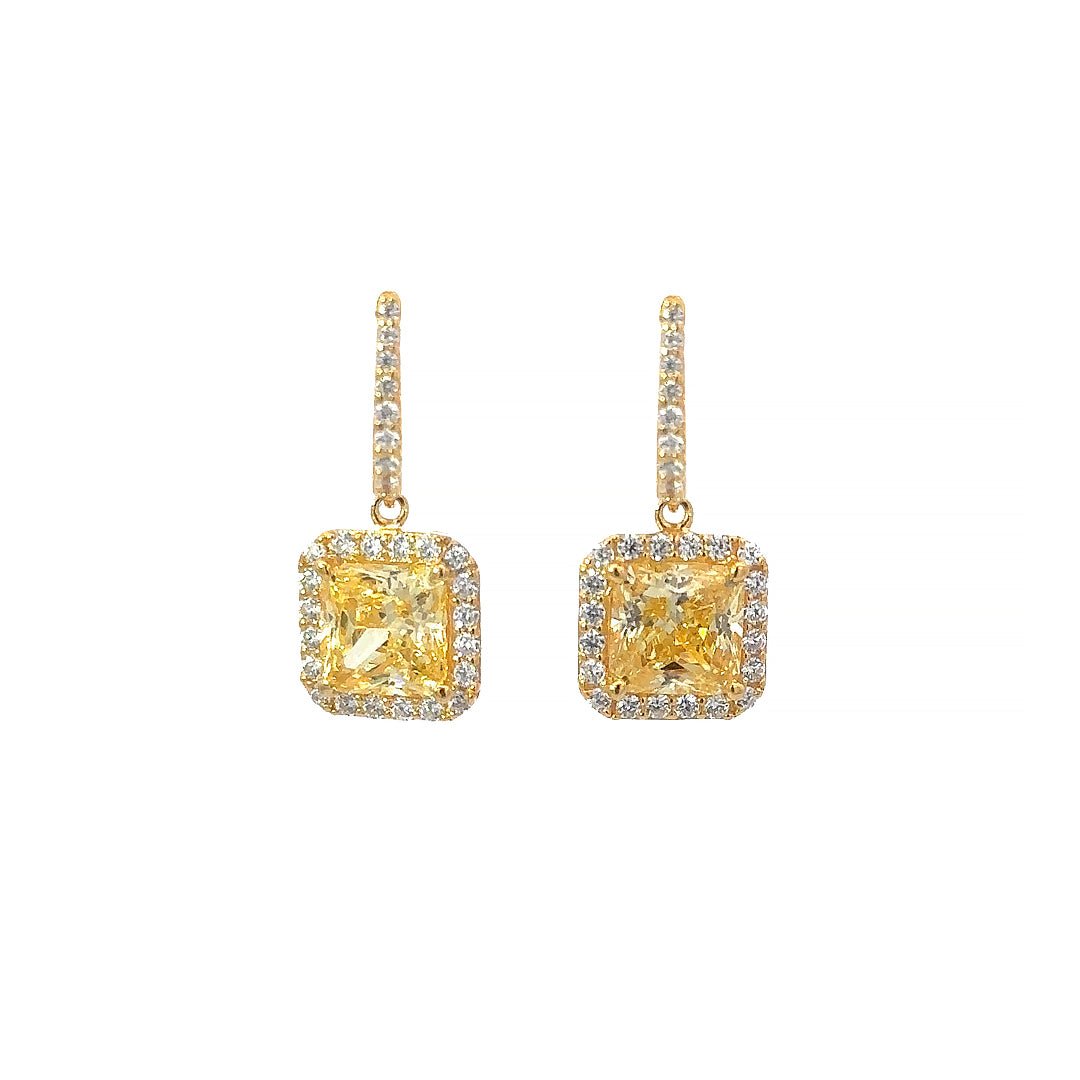 Square Silver Leverback Earrings by Natkina
