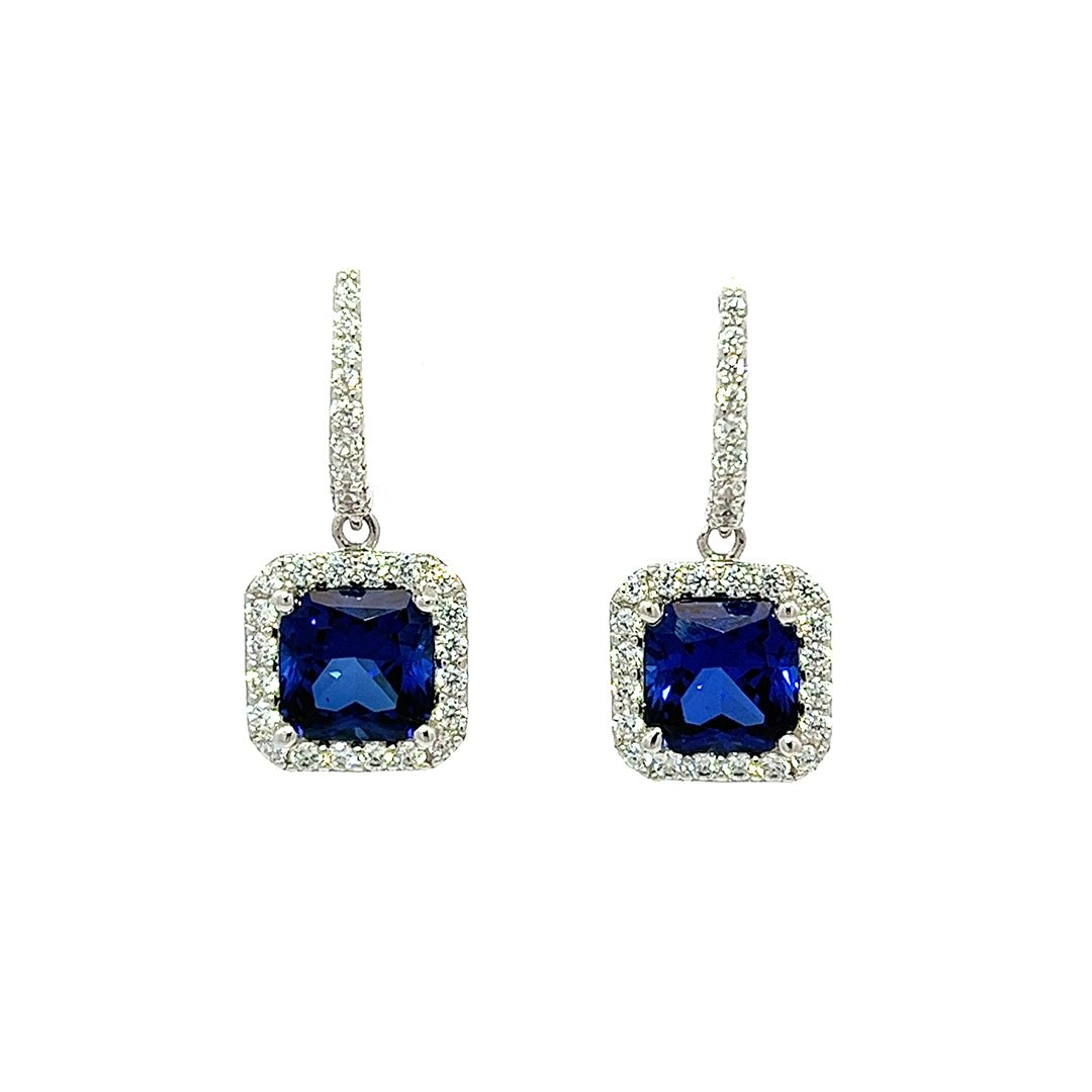 Square Silver Leverback Earrings by Natkina