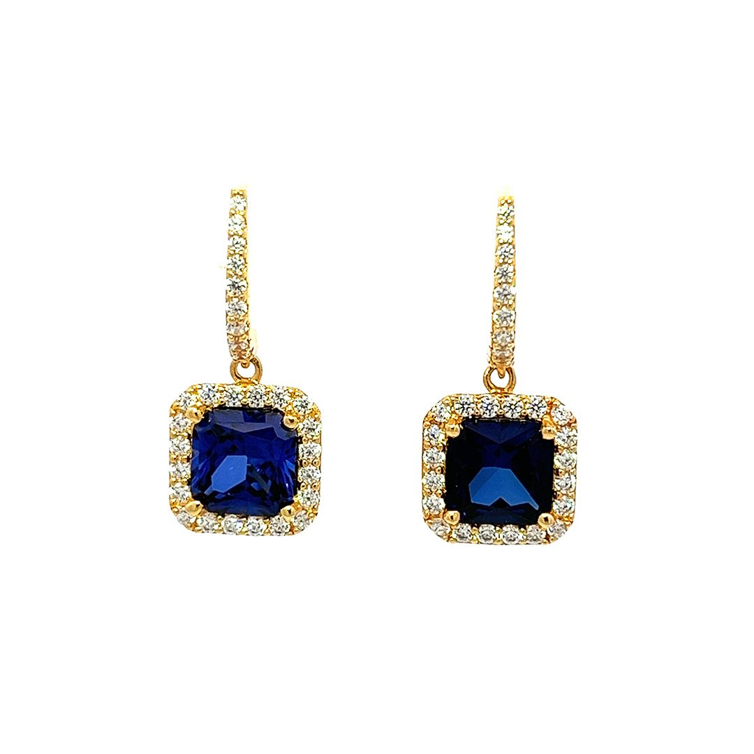 Square Silver Leverback Earrings by Natkina
