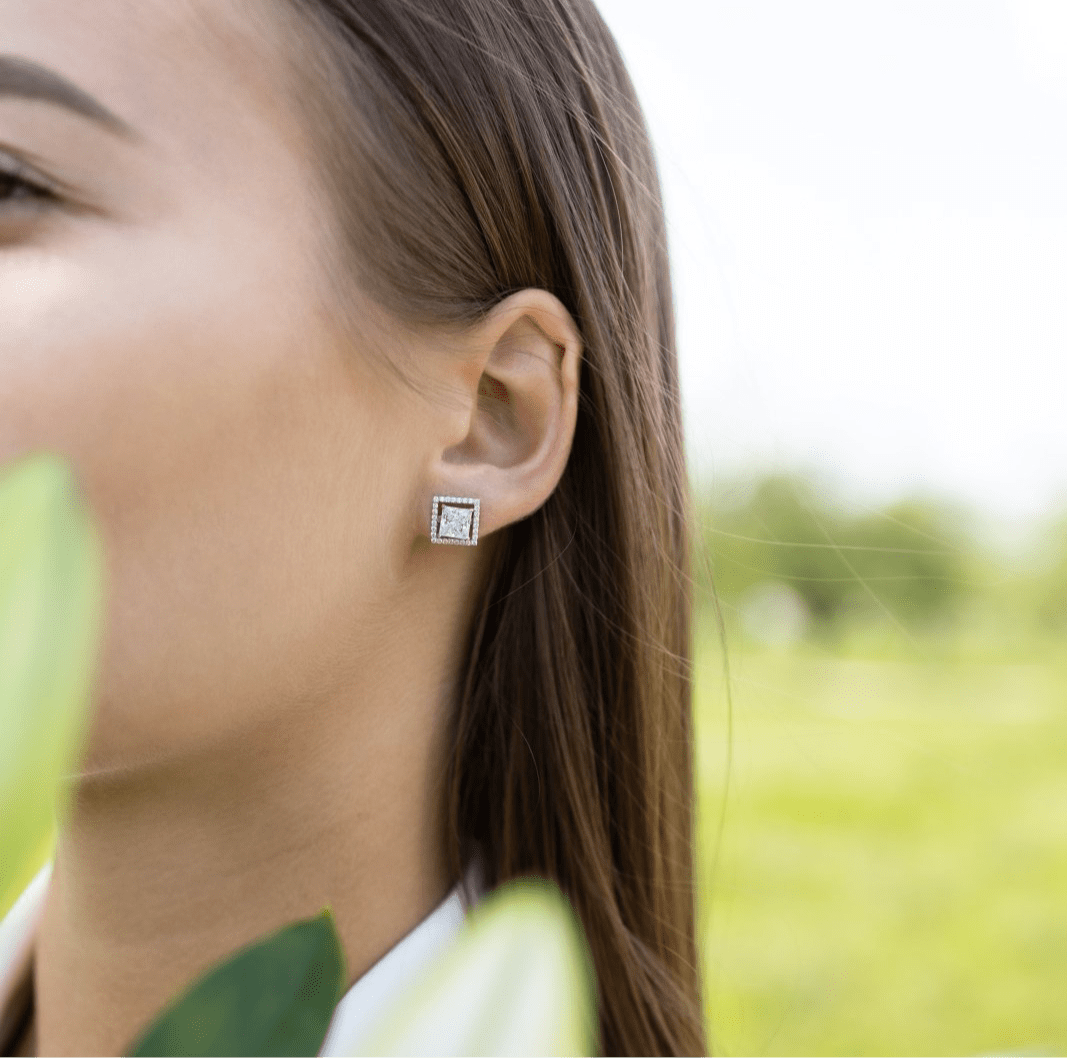 Square Transformer Earrings by Natkina