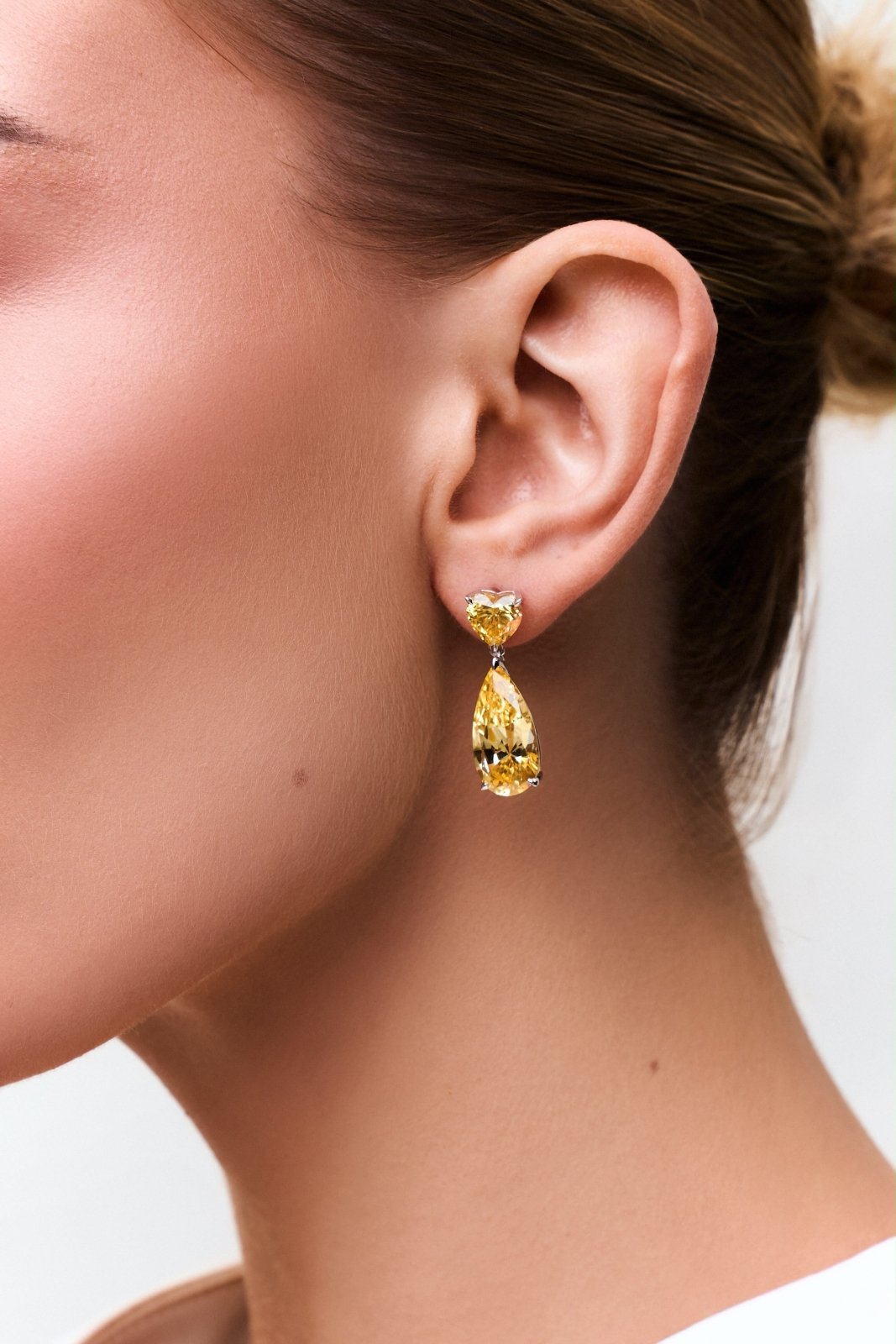 Sunset Heart Drops Earrings by Natkina